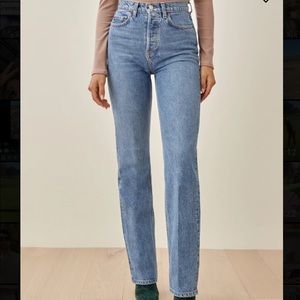 REFORMATION Cynthia High Rise Long Jeans